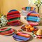 40 Pcs Mexican Paper Plates 7" Disposable Serape Fiesta Party Decoration Mexico Stripes Dessert Plate Colorful Mexico Platter Supply for Cinco De Mayo Piñata Taco Dinner Tableware